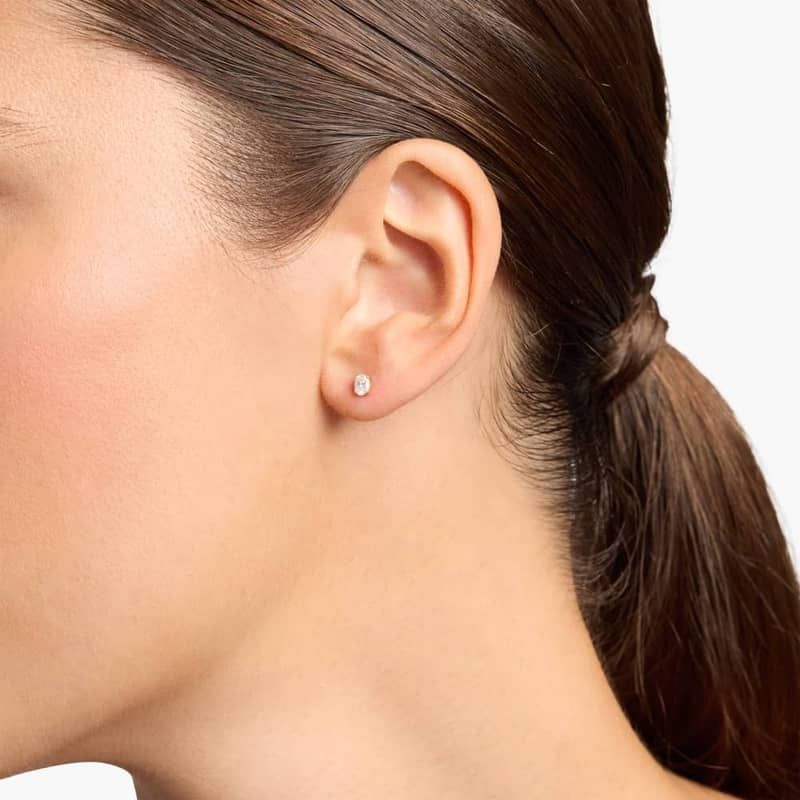 Oval Cut Lab-Grown Diamond Stud Earrings In 14K Yellow Gold (1/4 Ct. tw. - F-G / VS2-SI1)