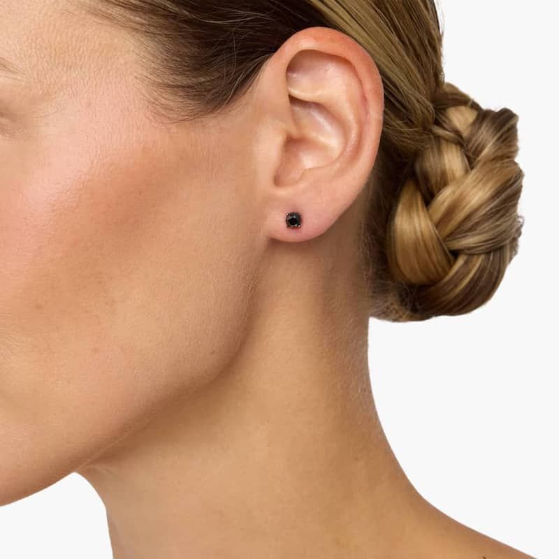 Black Diamond Stud Earrings in Black Rhodium-Plated 14K White Gold (1 Ct. Tw.)
