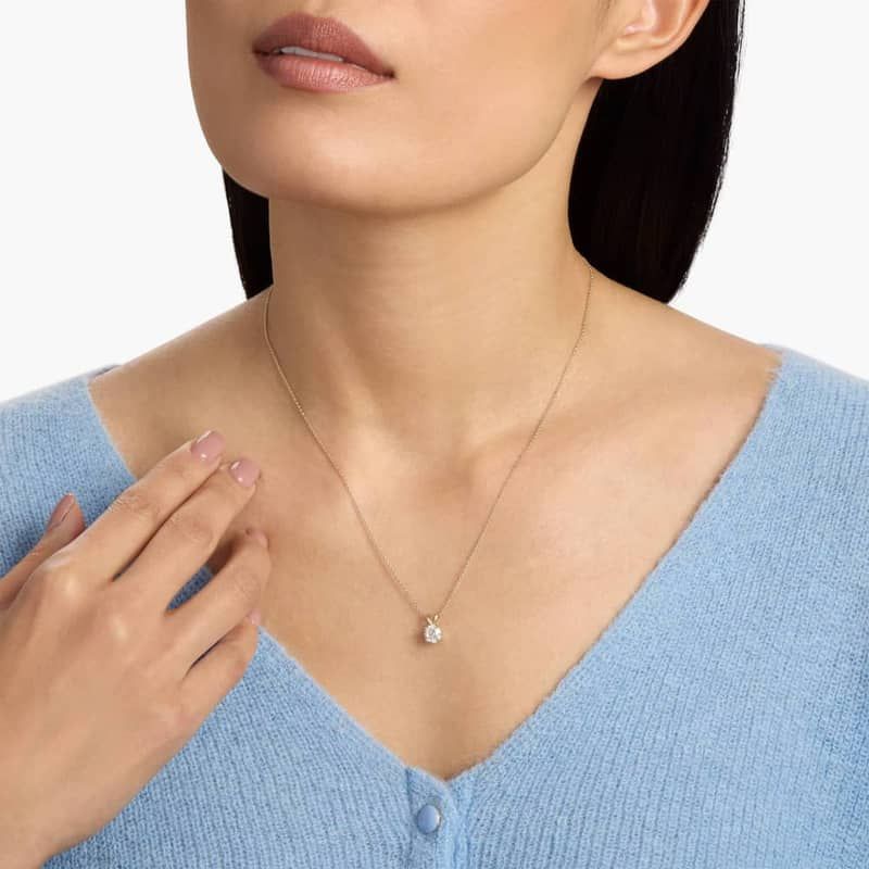 Diamond Solitaire Pendant in 14k Yellow Gold (1 ct. tw.)
