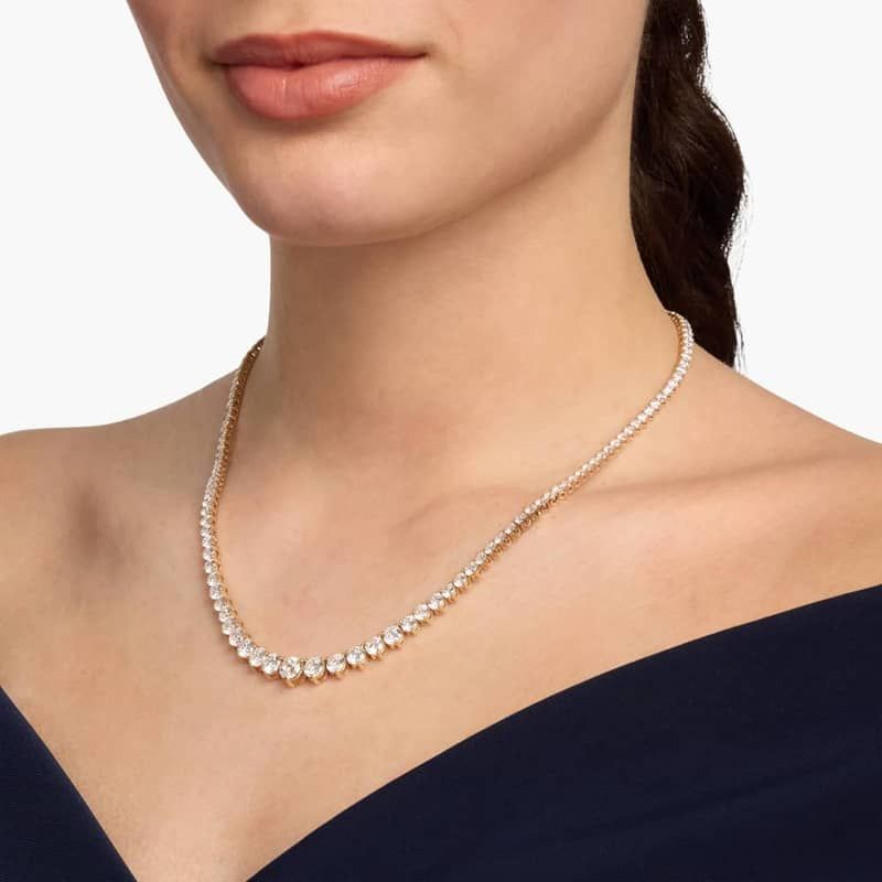 18 " Graduated Diamond Eternity Necklace In 14K Yellow Gold (20 Ct. tw. - H-I / SI1-SI2)