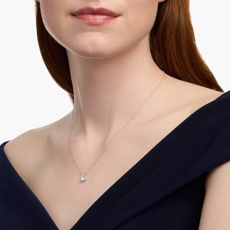 Double-Bail Diamond Solitaire Pendant  In Platinum (3/4 Ct. tw. - H-I / SI1-SI2)
