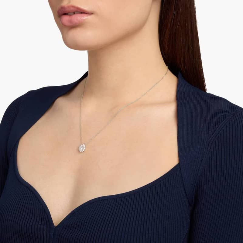 Halo Diamond Pendant In Platinum (1 Ct. tw. - H-I / SI1-SI2)