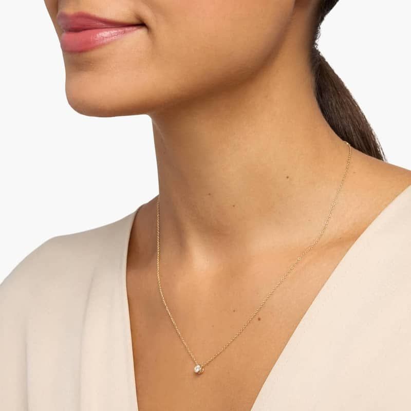 Bezel Lab-Grown Diamond Pendant In 14K Yellow Gold (1/4 Ct. tw. - F-G / VS2-SI1)