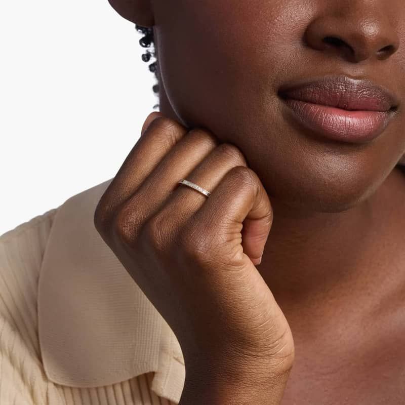 ZAC ZAC POSEN Baguette & Round Diamond Milgrain Edge Eternity Wedding Ring in 14k Yellow Gold (2 mm, 1/2 ct. tw.)