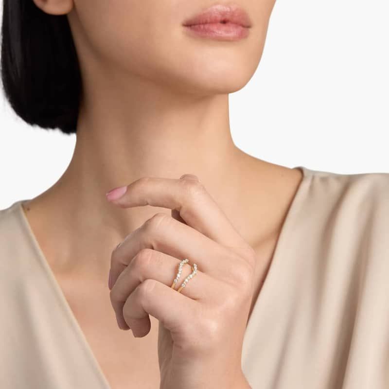 Crescendo Curved Diamond Insert in 14k Yellow Gold (3/8 ct. tw.)