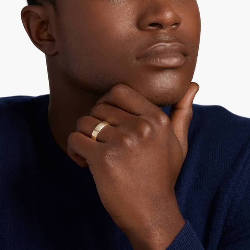 Skyline Comfort Fit Wedding Ring in 14k Yellow Gold (6mm)