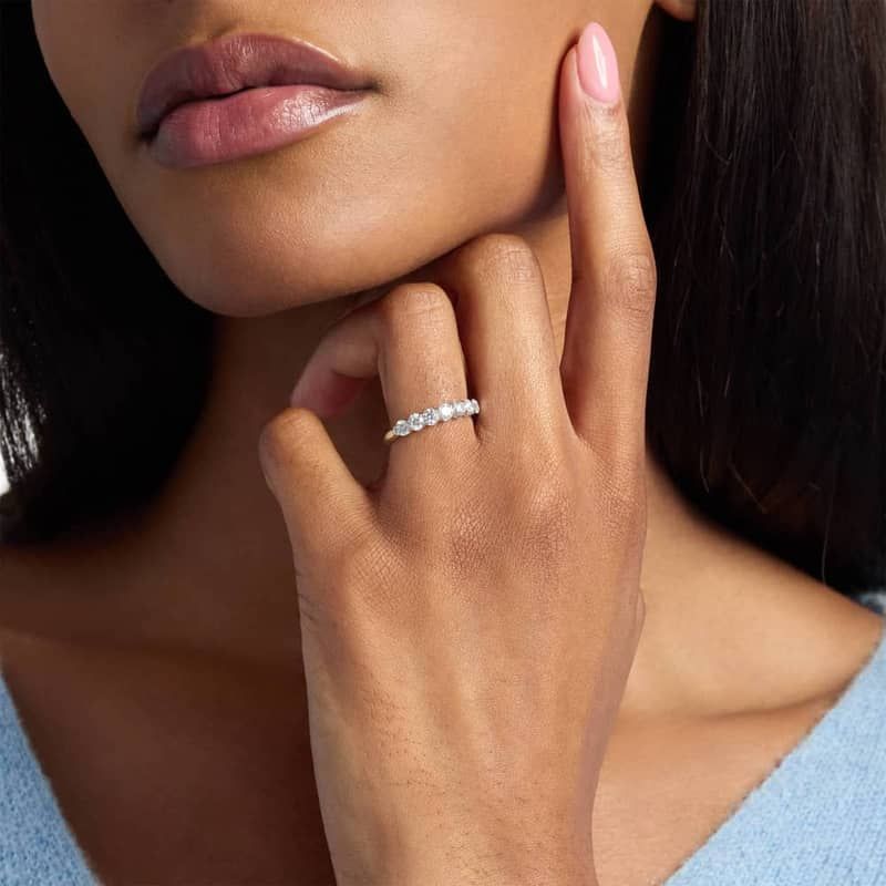 Selene 7-Stone Diamond Anniversary Ring in 14k Yellow Gold (1 ct. tw.)