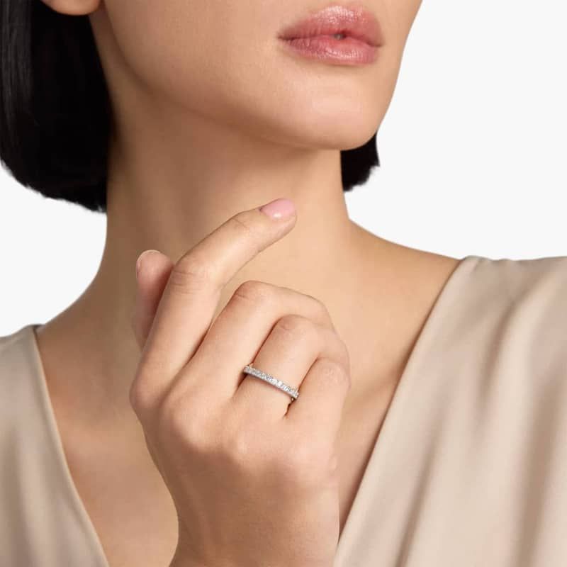 Bella Vaughan Asscher Diamond Wedding Ring in Platinum (1 1/3 ct. tw.)