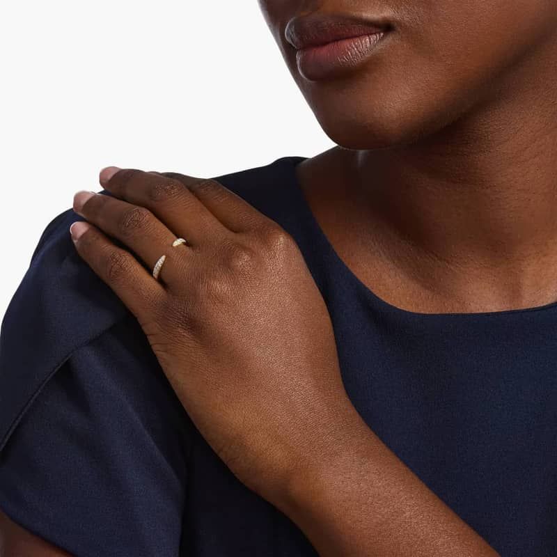 Open Point Stackable Wedding Ring in 14k Yellow Gold (1/4 ct. tw.)