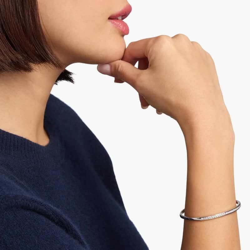 Channel-Set Diamond Bangle in 18k White Gold (1 ct. tw.)