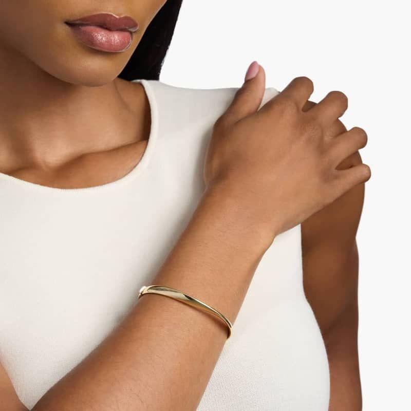 Twist Bangle in 14k Italian Yellow Gold