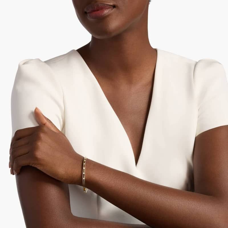 Diamond Station Bangle Bracelet in 14k Yellow Gold (1/4 ct. tw.)