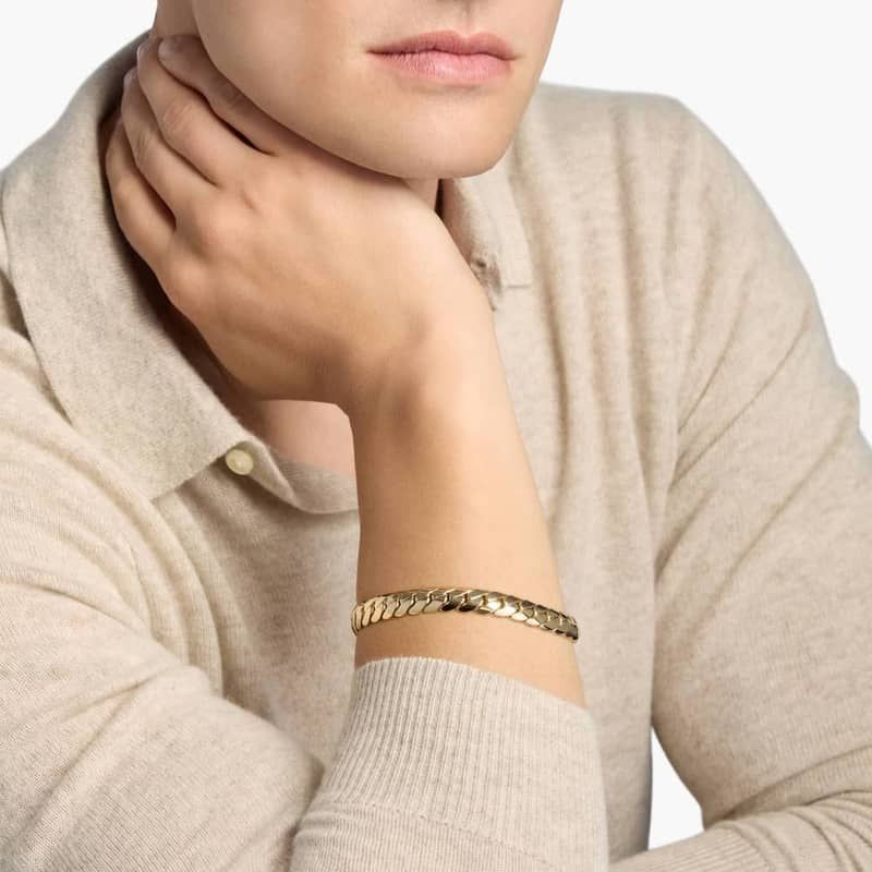 9" Fancy Link  Bracelet in 14k Yellow Gold (9 mm)