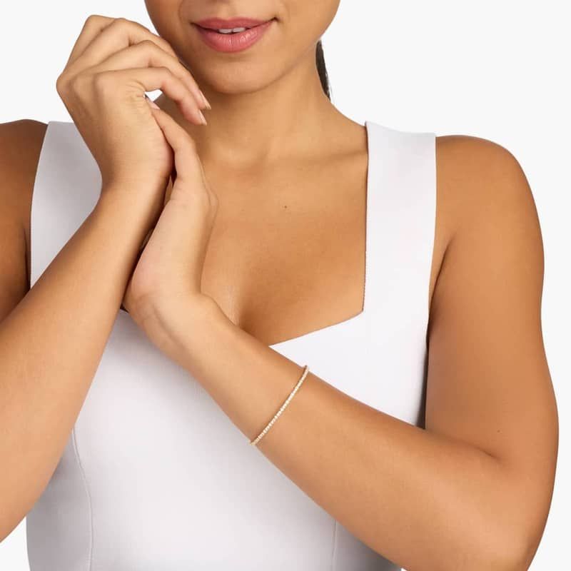 Alternating Diamond Flex Bangle Bracelet in 14K Yellow Gold (1 1/4 Ct. Tw.)