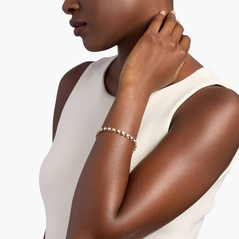 Diamond Safety Pin Chain Bracelet in 14K Yellow Gold (2 Ct. Tw.)