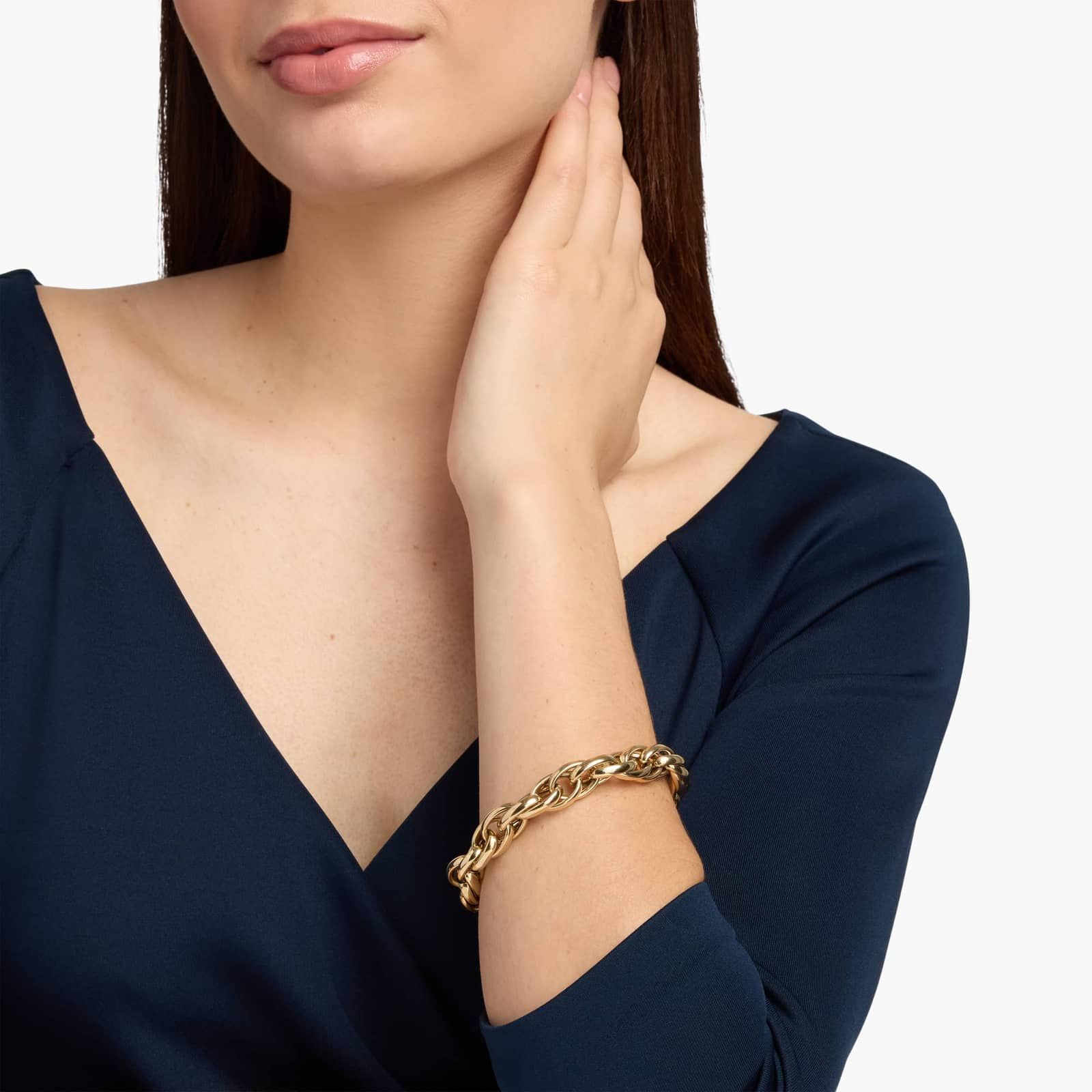 8.5" Fancy Link Rope Bracelet in 14K Yellow Gold