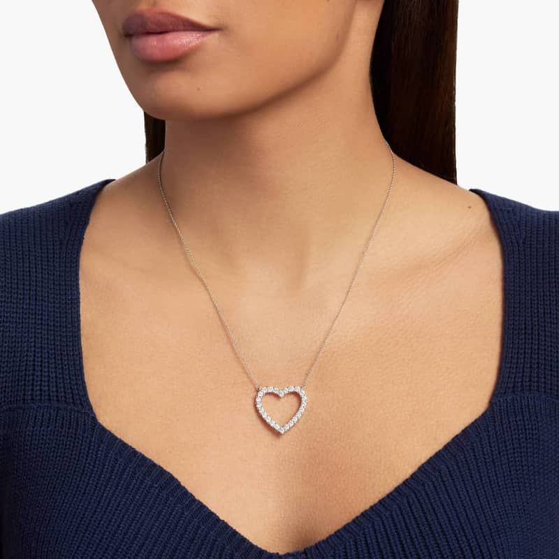 Diamond Heart Pendant in Platinum (2 ct. tw.)