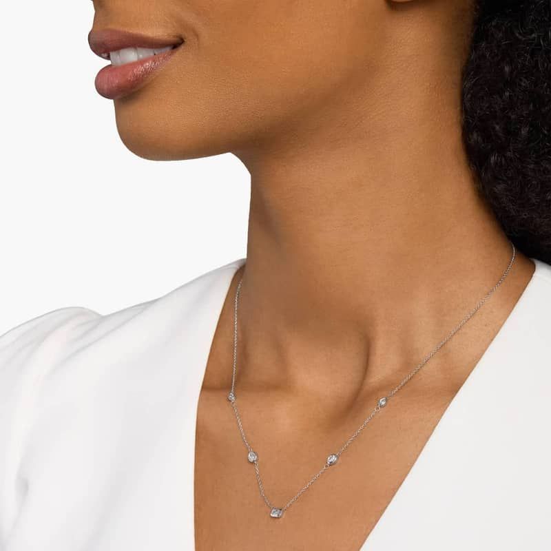Petite Fancy Diamond Necklace in 14k White Gold (1/2 ct. tw.)