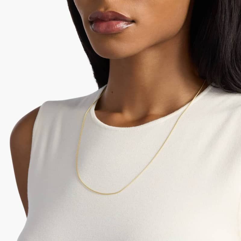 24" Wheat Chain in 14k Yellow Gold (1.2 mm)
