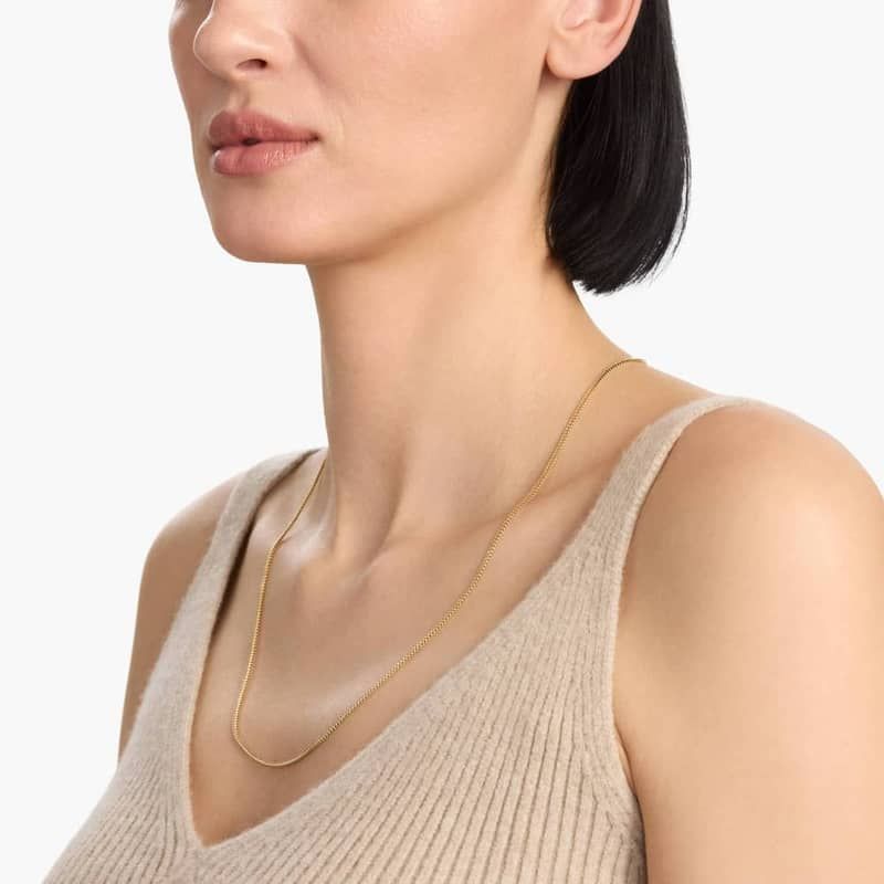 24" Franco Chain in 14k Yellow Gold (1.3 mm)