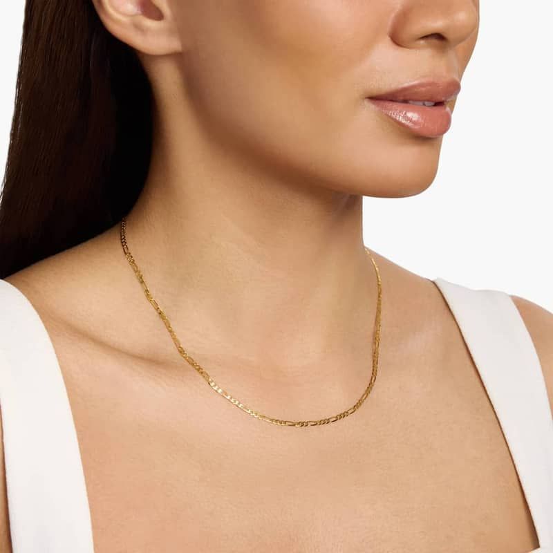 20" Figaro Chain in 14k Yellow Gold (2.25 mm)