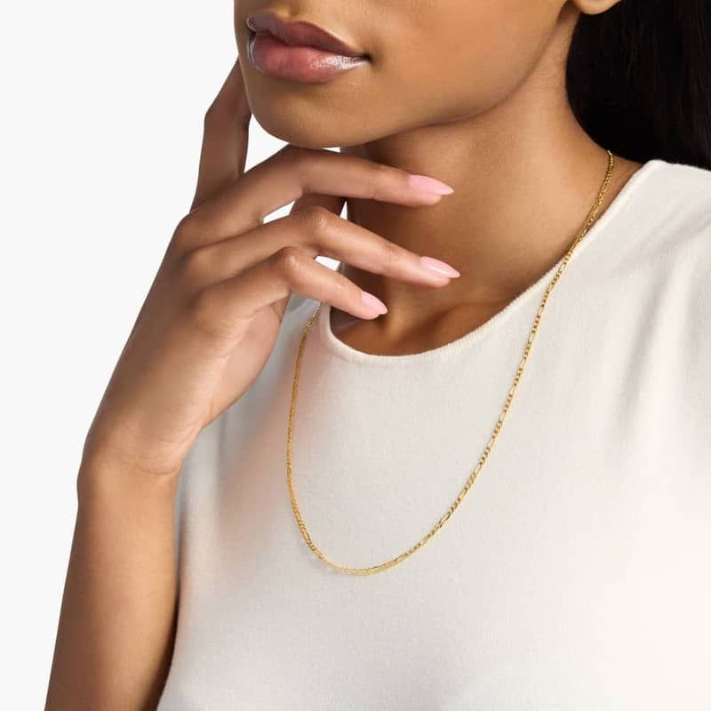 24" Figaro Chain in 14k Yellow Gold (2.25 mm)