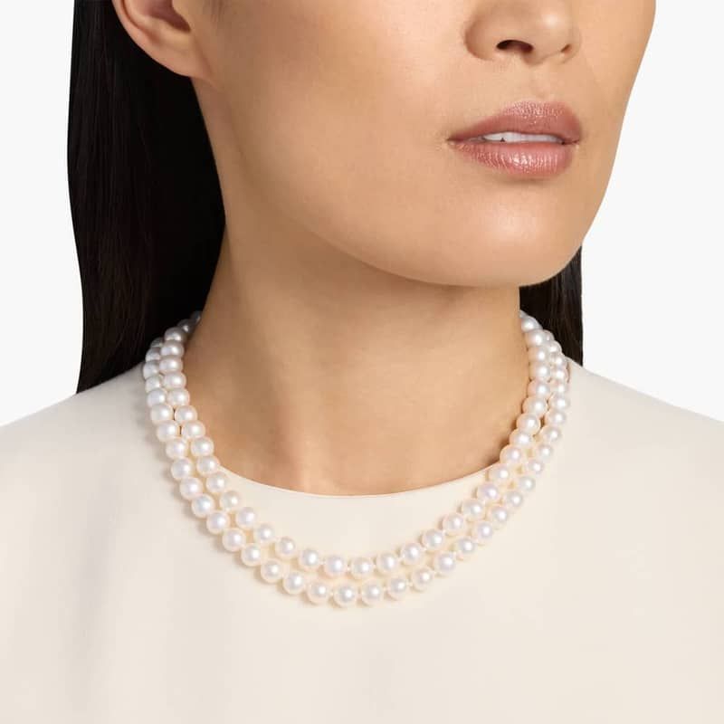36" Freshwater Cultured Pearl Strand Necklace in 14k Yellow Gold (8.0-8.5mm)