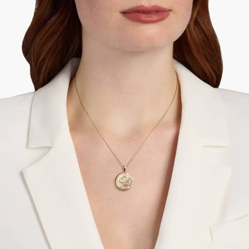 Limited Edition: Year of the Snake Diamond Pendant in 18K Yellow Gold