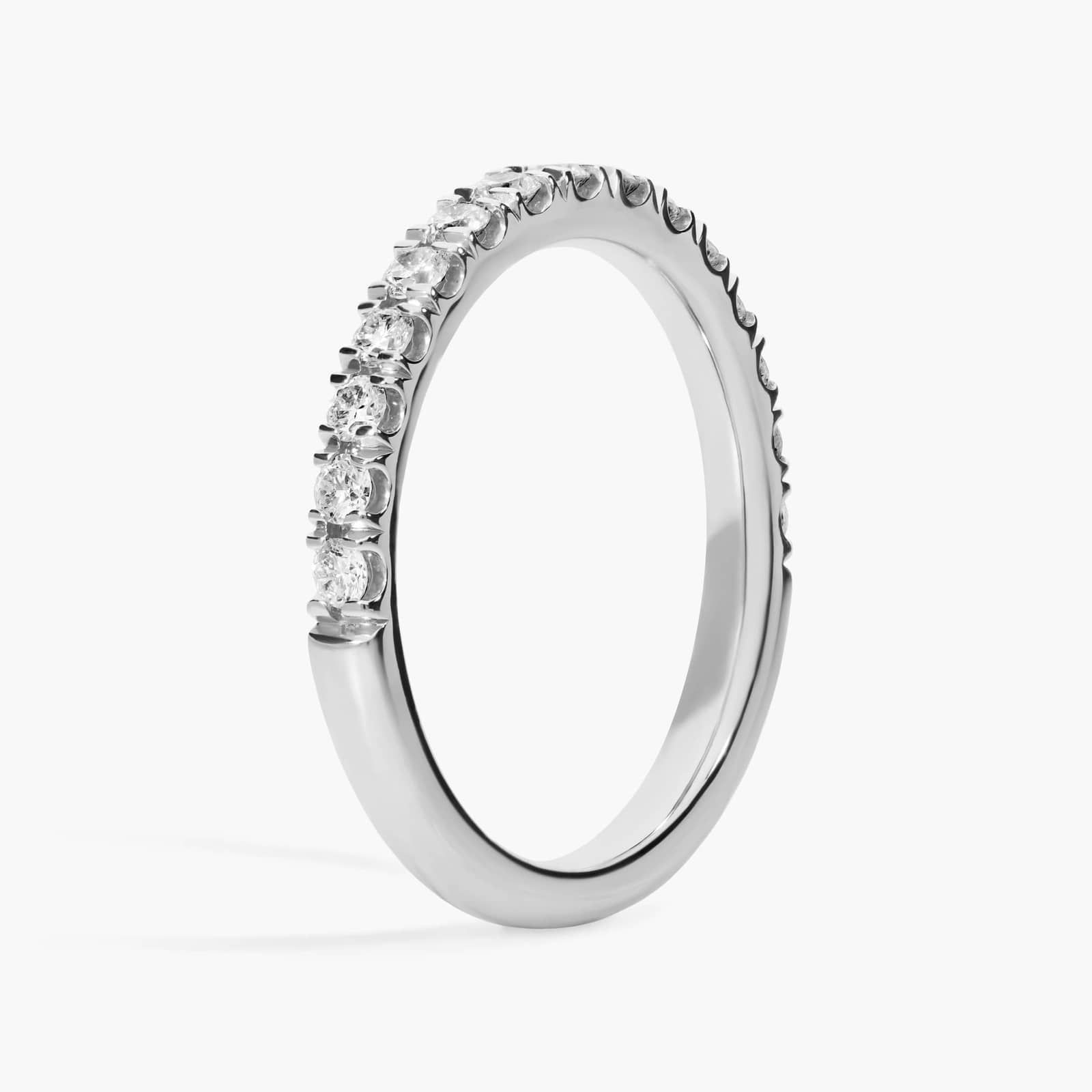 Scalloped Rim Rings Scalloped Pavé Diamond Ring in Platinum (1/2 ct. tw.)