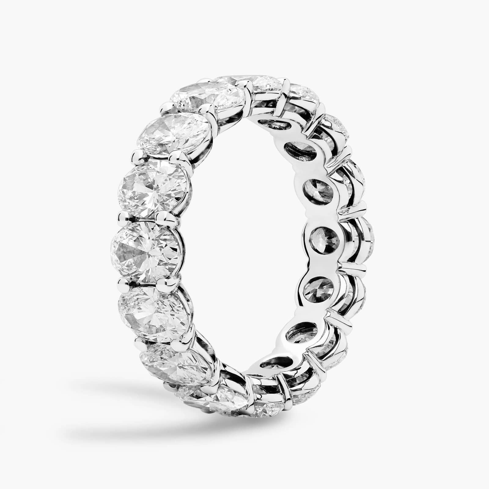 5 5/8 CTW Oval Lab Grown Diamond Couture Classic Eternity Ring 14K White Gold (G-Vs)