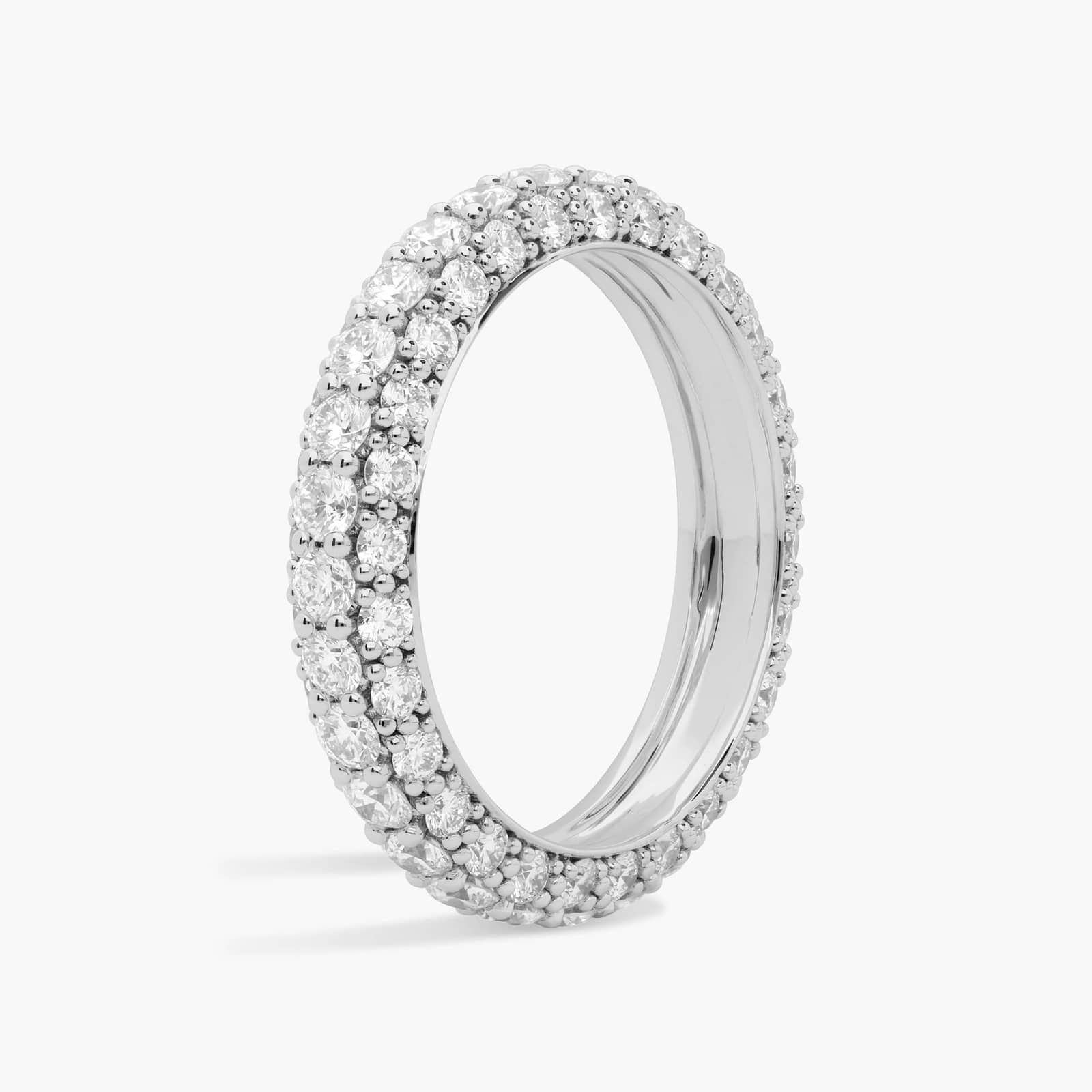 Blue Nile Studio Triple Row Diamond Eternity Ring in Platinum (2 ct. tw.)