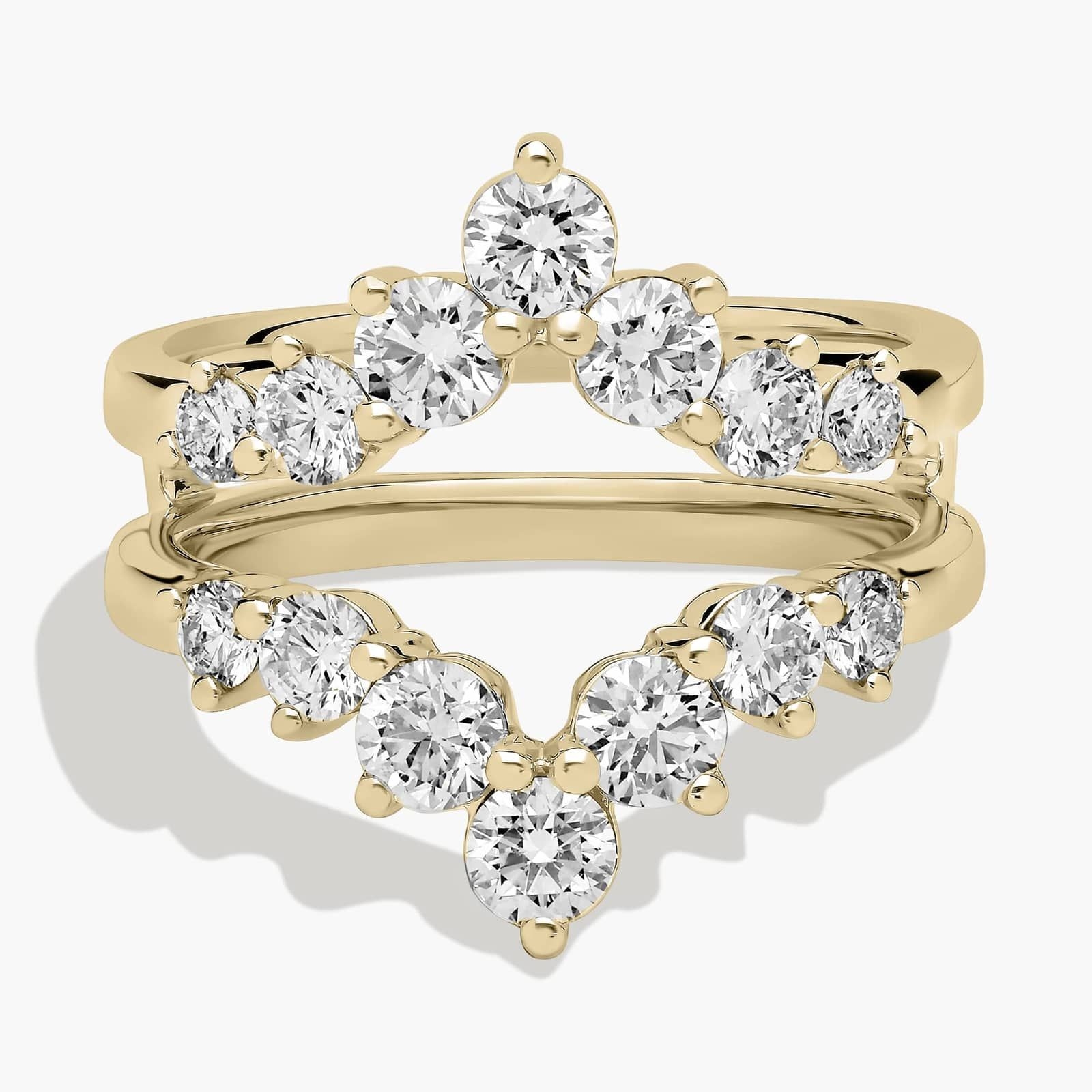Pointed Crown Diamond Ring Insert in 14k Yellow Gold (5/8 ct. tw.)