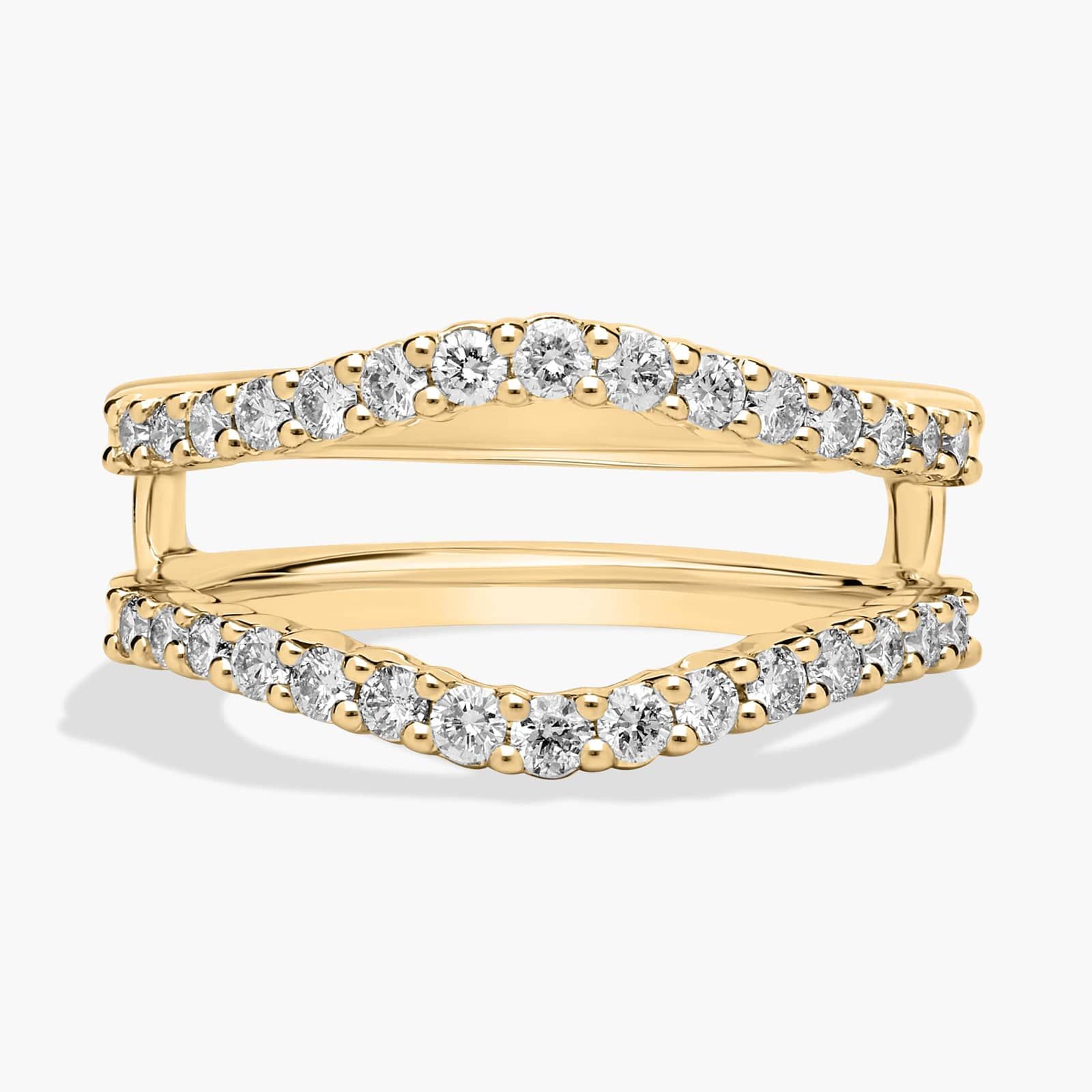 Spring Insert Diamond Ring Curved Pavé Diamond Ring Insert in 14k Yellow Gold (1/2 ct. tw.)