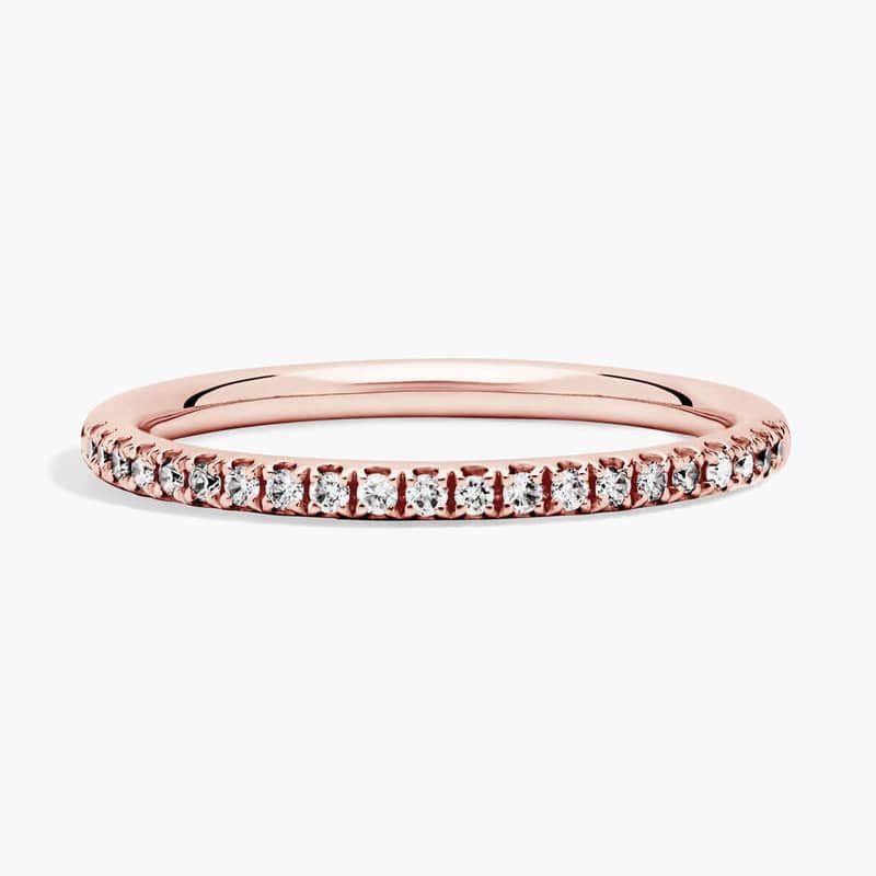 Riviera Pavé Diamond Ring in 14k Rose Gold (1/4 ct. tw.)