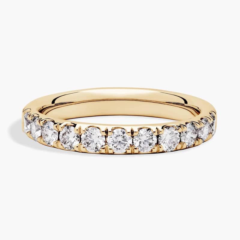 Riviera Pavé Diamond Ring in 18k Yellow Gold (3/4 ct. tw.)