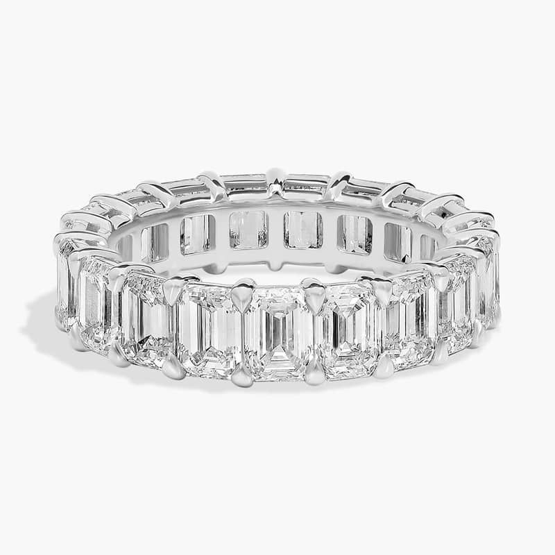 Emerald Cut Eternity Ring in Platinum (6 ct. tw.)