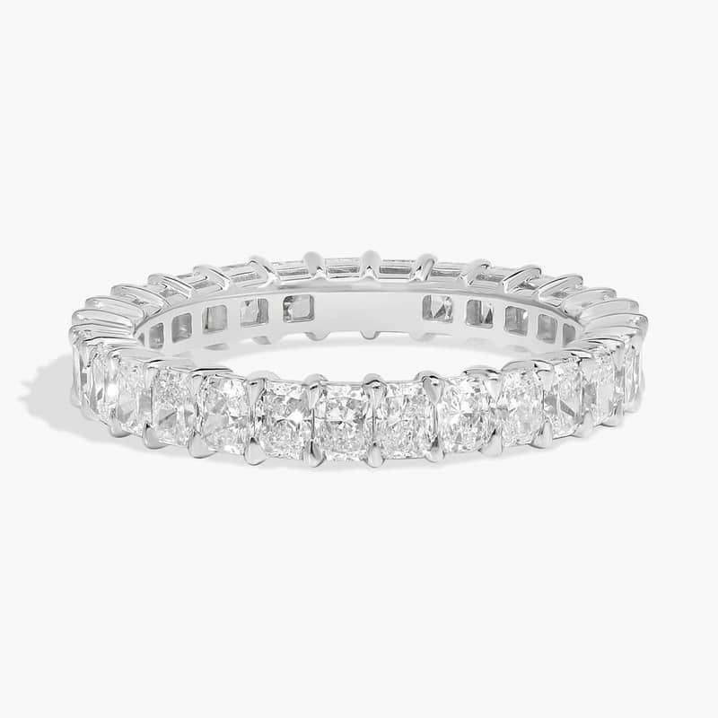 Radiant Cut Diamond Eternity Ring In Platinum (2 Ct. tw. - H-I / SI1-SI2)