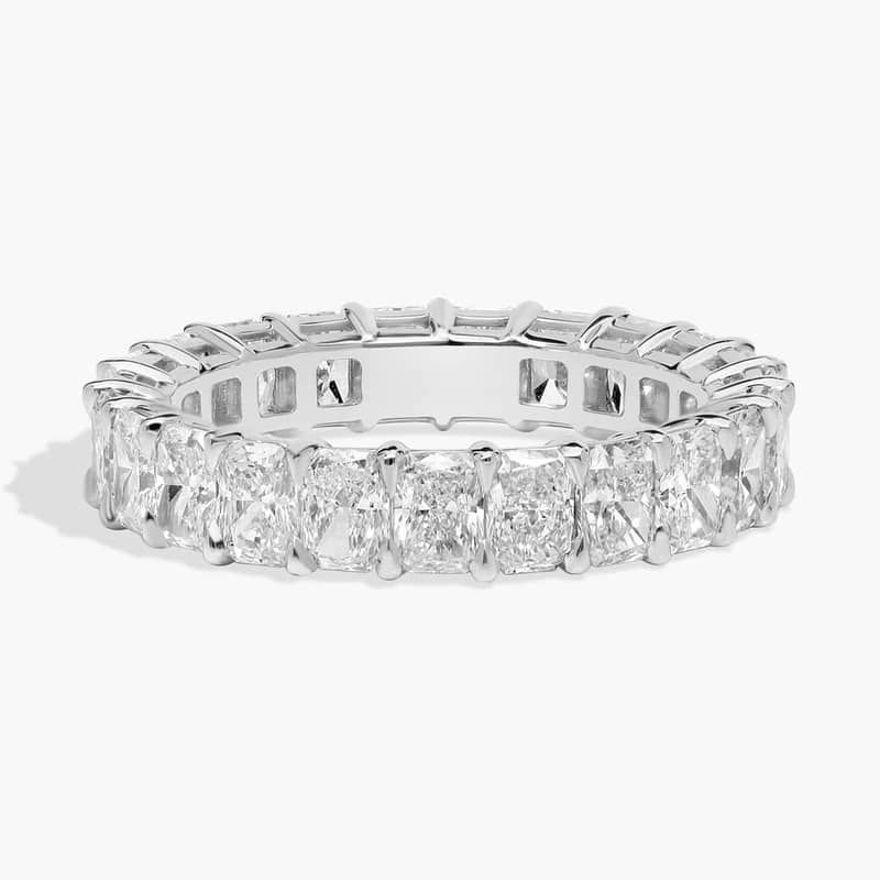 Radiant Cut Diamond Eternity Ring In 14K White Gold (4 Ct. tw. - H-I / SI1-SI2)
