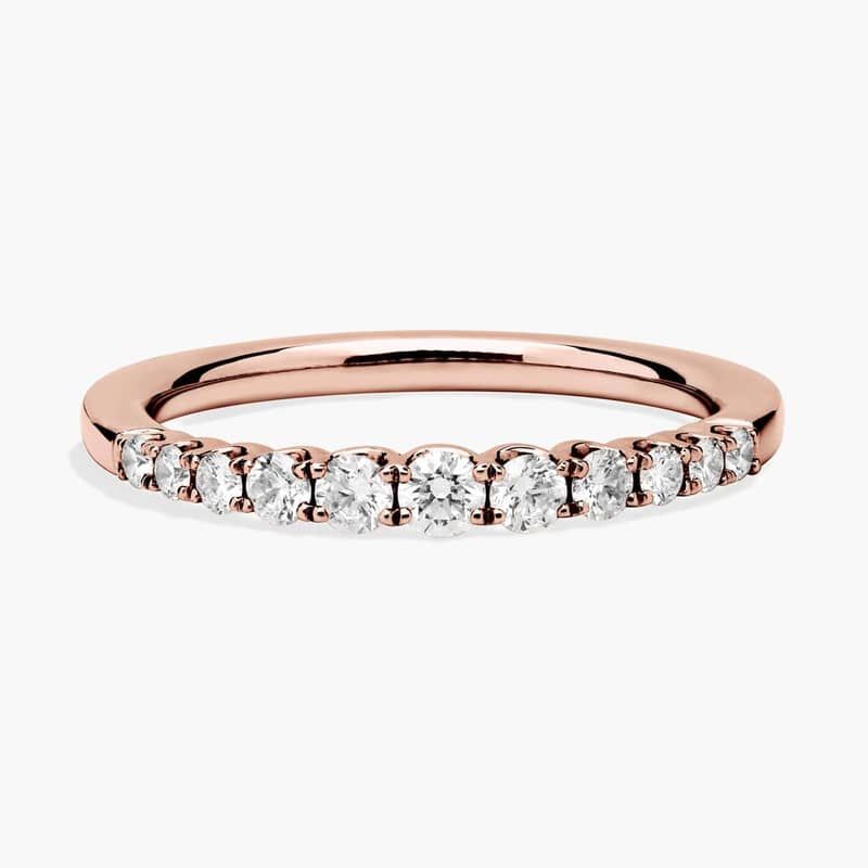 Selene Graduated Diamond Anniversary Ring in 14k Rose Gold (1/3 ct. tw.)