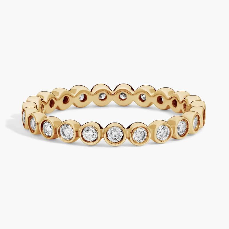 Bezel-Set Diamond Eternity Ring in 14k Yellow Gold (1/2 ct. tw.)