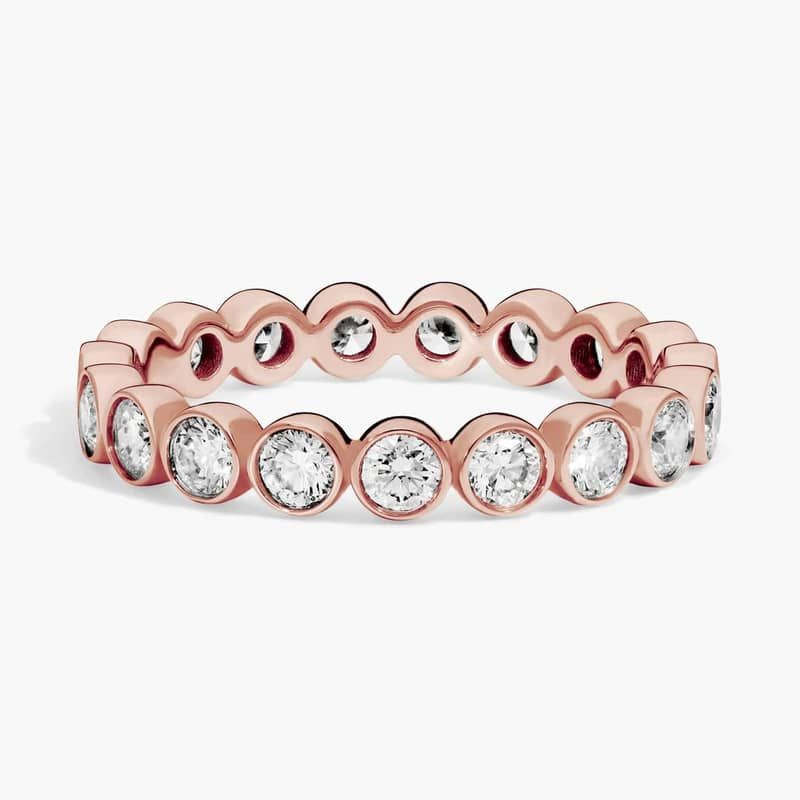 Bezel-Set Diamond Eternity Ring in 14k Rose Gold (1 ct. tw.)