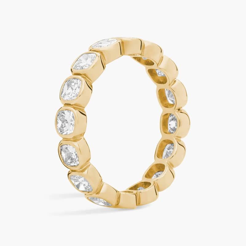 Bezel Cushion Diamond Eternity Ring in 14k Yellow Gold (2 1/4 ct. tw.)