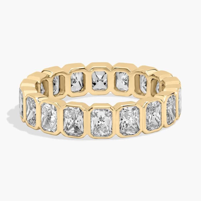 Bezel Radiant Diamond Eternity Ring in 14k Yellow Gold (3 ct. tw.)
