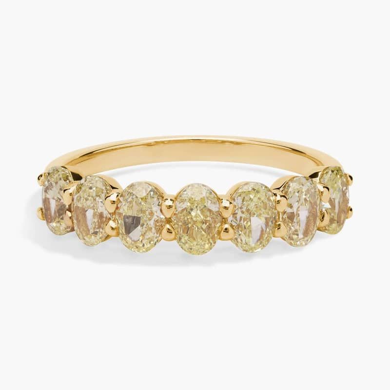 7-Stone Oval Yellow Diamond Ring in 18k Yellow Gold (1 3/4 ct. tw.)