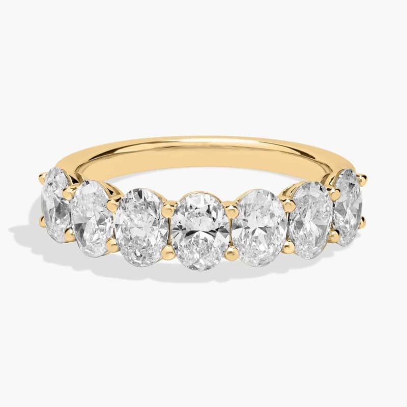 Seven Stone Oval Diamond Ring in 14k Yellow Gold (2 Ct. tw. - H-I / SI1-SI2)