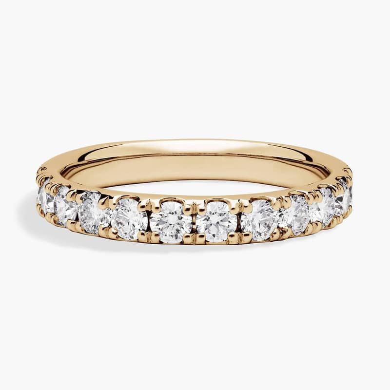 Riviera Pavé Lab-Grown Diamond Ring In 14K Yellow Gold (1 Ct. tw. - F-G / VS2-SI1)
