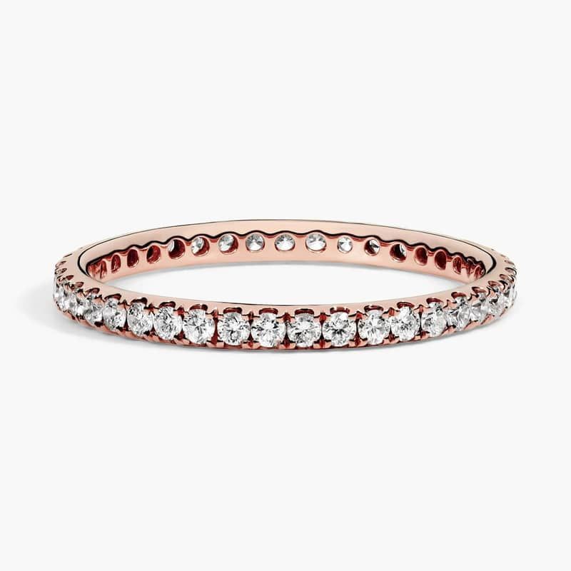 Riviera Pavé Lab-Grown Diamond Eternity Ring In 14K Rose Gold (1/2 Ct. tw. - F-G / VS2-SI1)