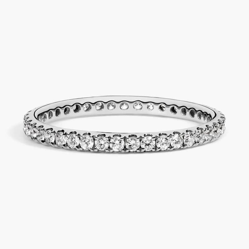 Riviera Pavé Lab-Grown Diamond Eternity Ring In 14K White Gold (1/2 Ct. tw. - F-G / VS2-SI1)