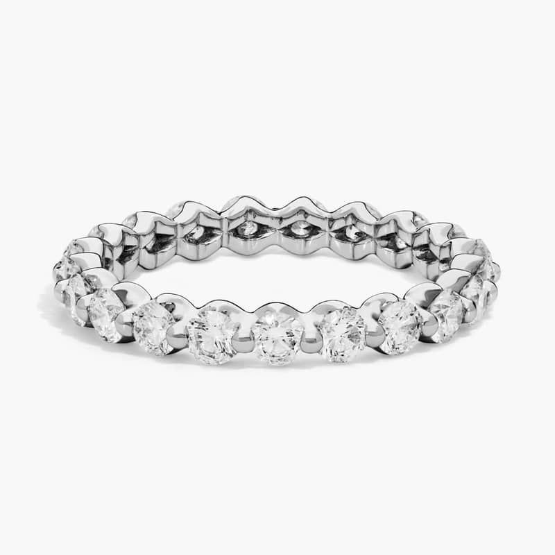 Floating Lab-Grown Diamond Eternity Ring In 14K White Gold (1 1/2 Ct. tw. - F-G / VS2-SI1)