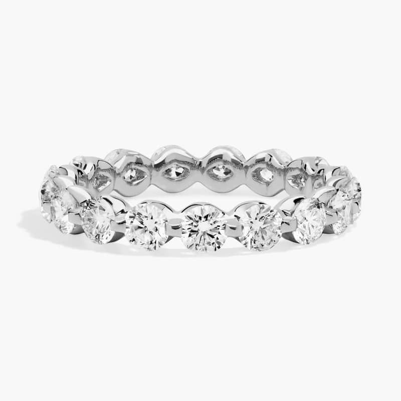 Floating Diamond Eternity Ring In 14K White Gold (2 Ct. tw. - H-I / SI1-SI2)